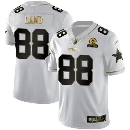 Dallas Cowboys White Gold Jersey EST 1960 Patch - All Stitched