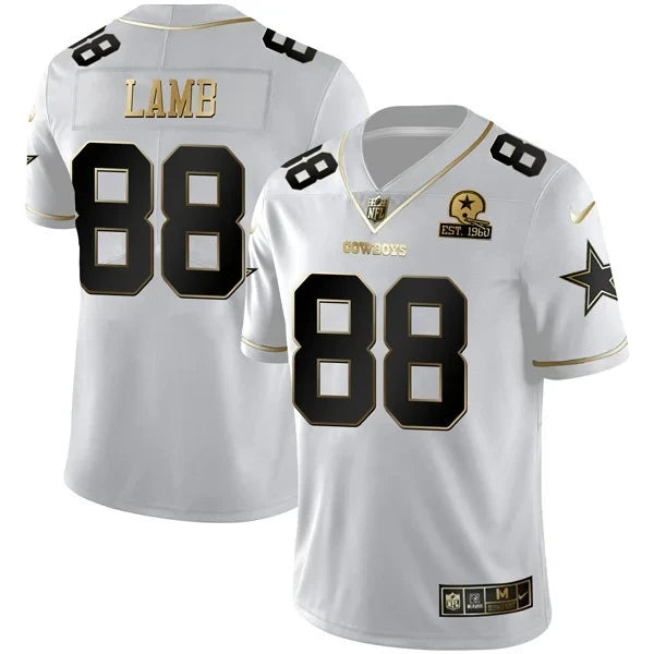 Dallas Cowboys White Gold Jersey EST 1960 Patch - All Stitched