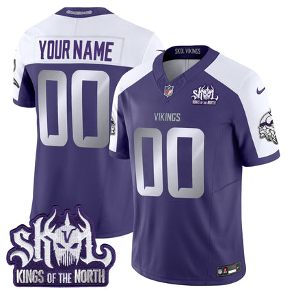 Minnesota Vikings 2024 Winter Warrior Skol Patch Vapor Limited Custom Jersey - All Stitched