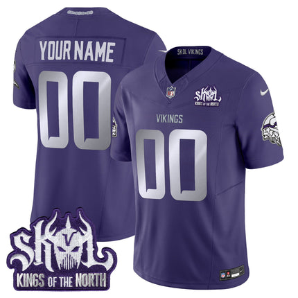 Minnesota Vikings 2024 Winter Warrior Skol Patch Vapor Limited Custom Jersey - All Stitched