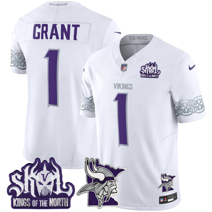 Men's Minnesota Vikings 2024 Winter Warrior Skol Patch Vapor Limited Jersey V2 - All Stitched