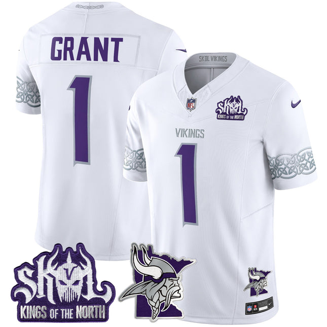 Men's Minnesota Vikings 2024 Winter Warrior Skol Patch Vapor Limited Jersey V2 - All Stitched
