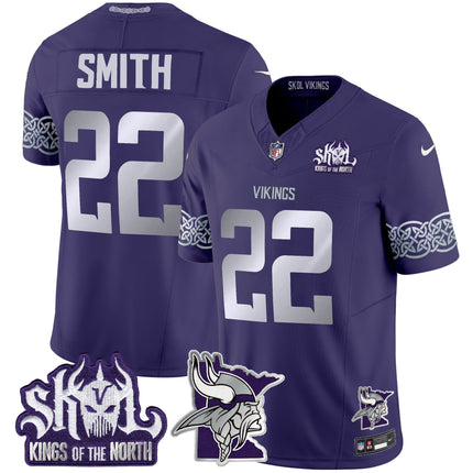 Men's Minnesota Vikings 2024 Winter Warrior Skol Patch Vapor Limited Jersey V2 - All Stitched