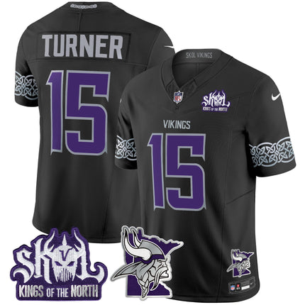 Men's Minnesota Vikings 2024 Winter Warrior Skol Patch Vapor Limited Jersey V2 - All Stitched