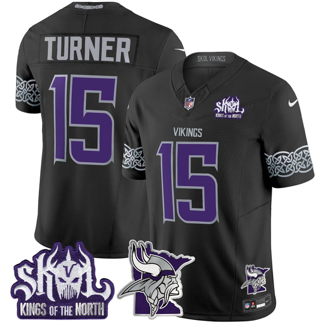 Men's Minnesota Vikings 2024 Winter Warrior Skol Patch Vapor Limited Jersey V2 - All Stitched