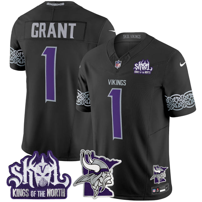 Men's Minnesota Vikings 2024 Winter Warrior Skol Patch Vapor Limited Jersey V2 - All Stitched