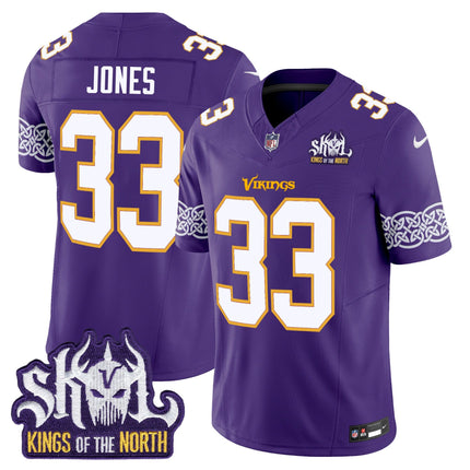 Men's Minnesota Vikings King Of The North Patch Throwback Vapor Limited Jersey V2 - All Stitched