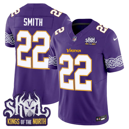 Men's Minnesota Vikings King Of The North Patch Throwback Vapor Limited Jersey V2 - All Stitched