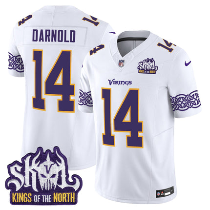 Men's Minnesota Vikings King Of The North Patch Throwback Vapor Limited Jersey V2 - All Stitched