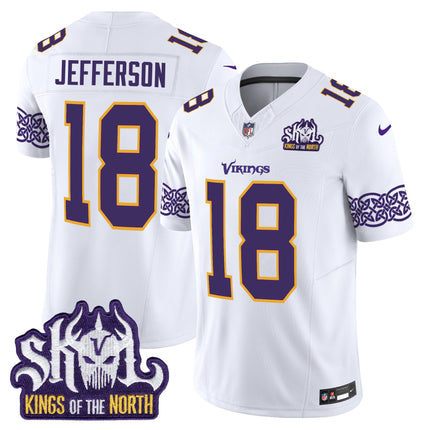 Men's Minnesota Vikings King Of The North Patch Throwback Vapor Limited Jersey V2 - All Stitched