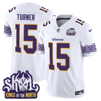 Men's Minnesota Vikings King Of The North Patch Throwback Vapor Limited Jersey V2 - All Stitched