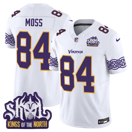 Men's Minnesota Vikings King Of The North Patch Throwback Vapor Limited Jersey V2 - All Stitched