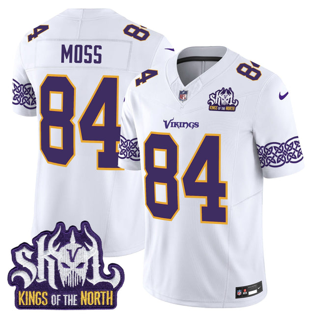 Men's Minnesota Vikings King Of The North Patch Throwback Vapor Limited Jersey V2 - All Stitched