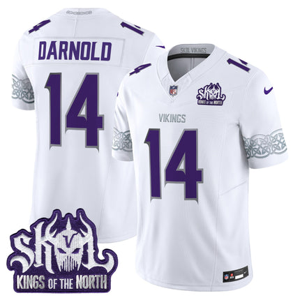 Men's Minnesota Vikings King Of The North Patch Throwback Vapor Limited Jersey V2 - All Stitched
