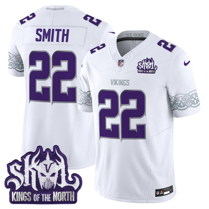 Men's Minnesota Vikings King Of The North Patch Throwback Vapor Limited Jersey V2 - All Stitched