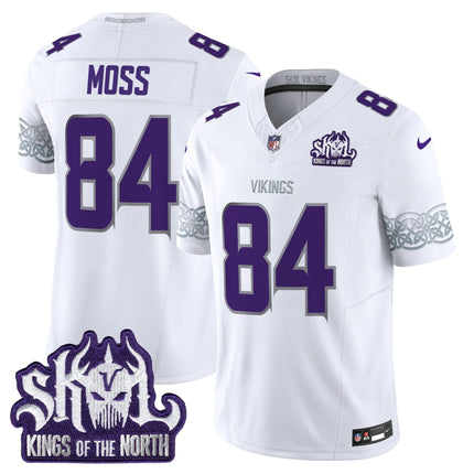 Men's Minnesota Vikings King Of The North Patch Throwback Vapor Limited Jersey V2 - All Stitched