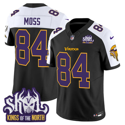 Men's Minnesota Vikings King Of The North Patch Throwback Vapor Limited Jersey V2 - All Stitched