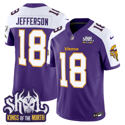 Men's Minnesota Vikings King Of The North Patch Throwback Vapor Limited Jersey - All Stitched