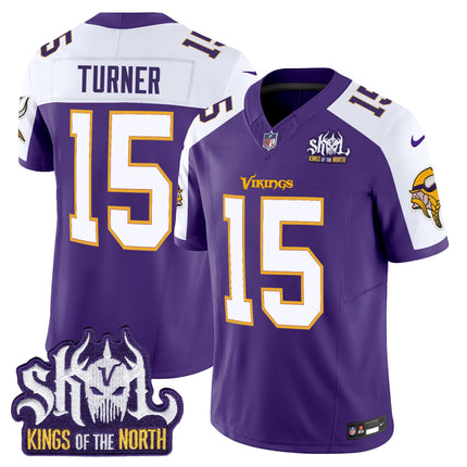 Men's Minnesota Vikings King Of The North Patch Throwback Vapor Limited Jersey - All Stitched