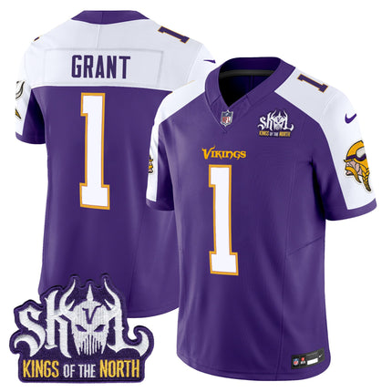 Men's Minnesota Vikings King Of The North Patch Throwback Vapor Limited Jersey - All Stitched
