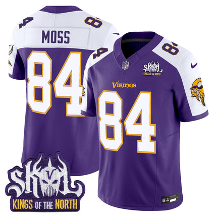 Men's Minnesota Vikings King Of The North Patch Throwback Vapor Limited Jersey - All Stitched