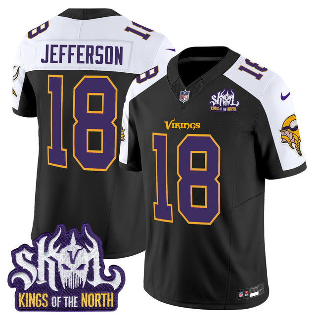 Men's Minnesota Vikings King Of The North Patch Throwback Vapor Limited Jersey - All Stitched