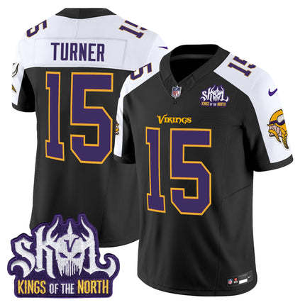Men's Minnesota Vikings King Of The North Patch Throwback Vapor Limited Jersey - All Stitched