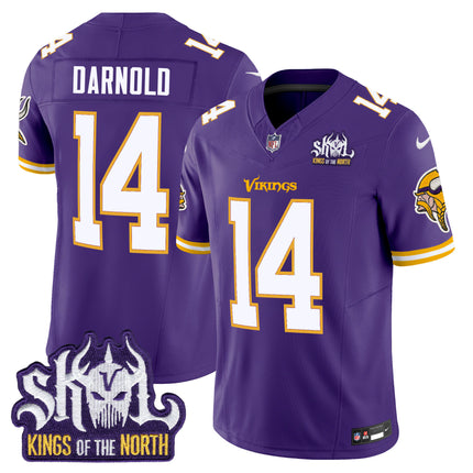 Men's Minnesota Vikings King Of The North Patch Throwback Vapor Limited Jersey - All Stitched