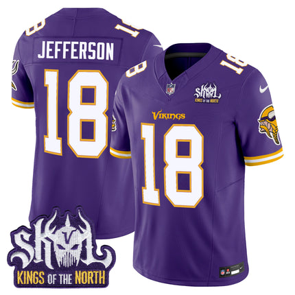 Men's Minnesota Vikings King Of The North Patch Throwback Vapor Limited Jersey - All Stitched