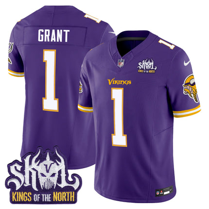 Men's Minnesota Vikings King Of The North Patch Throwback Vapor Limited Jersey - All Stitched