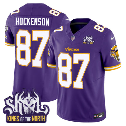 Men's Minnesota Vikings King Of The North Patch Throwback Vapor Limited Jersey - All Stitched