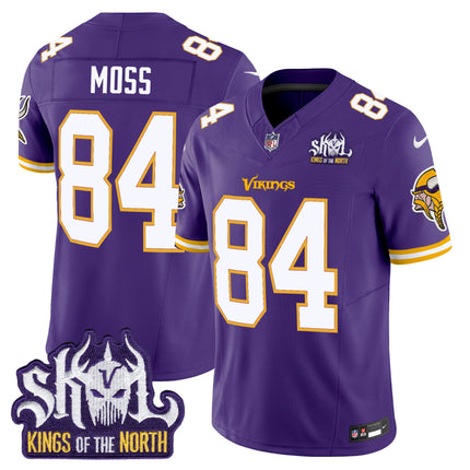 Men's Minnesota Vikings King Of The North Patch Throwback Vapor Limited Jersey - All Stitched