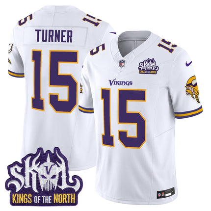 Men's Minnesota Vikings King Of The North Patch Throwback Vapor Limited Jersey - All Stitched