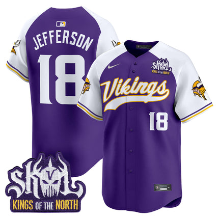 Men's Minnesota Vikings King Of The North Patch Vapor Premier Limited Jersey - All Stitched