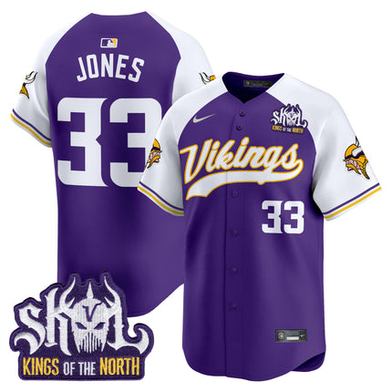 Men's Minnesota Vikings King Of The North Patch Vapor Premier Limited Jersey - All Stitched