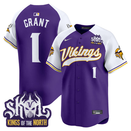 Men's Minnesota Vikings King Of The North Patch Vapor Premier Limited Jersey - All Stitched