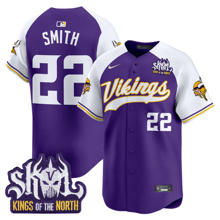 Men's Minnesota Vikings King Of The North Patch Vapor Premier Limited Jersey - All Stitched