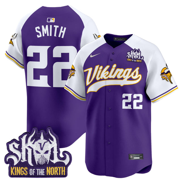 Men's Minnesota Vikings King Of The North Patch Vapor Premier Limited Jersey - All Stitched