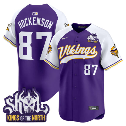 Men's Minnesota Vikings King Of The North Patch Vapor Premier Limited Jersey - All Stitched