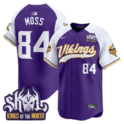 Men's Minnesota Vikings King Of The North Patch Vapor Premier Limited Jersey - All Stitched