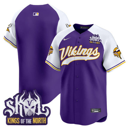 Men's Minnesota Vikings King Of The North Patch Vapor Premier Limited Jersey - All Stitched