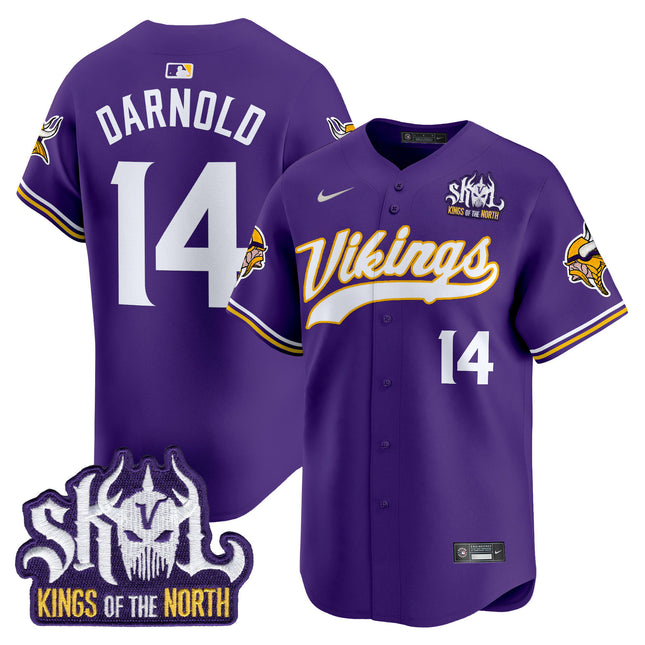 Men's Minnesota Vikings King Of The North Patch Vapor Premier Limited Jersey - All Stitched