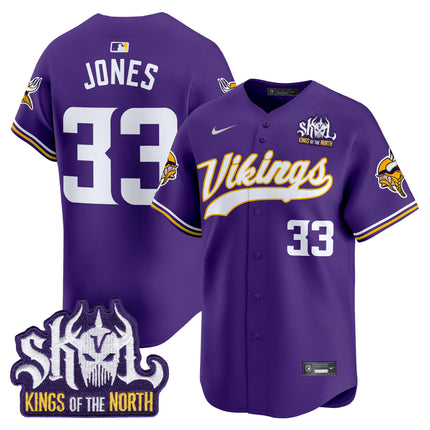 Men's Minnesota Vikings King Of The North Patch Vapor Premier Limited Jersey - All Stitched