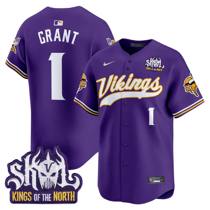 Men's Minnesota Vikings King Of The North Patch Vapor Premier Limited Jersey - All Stitched