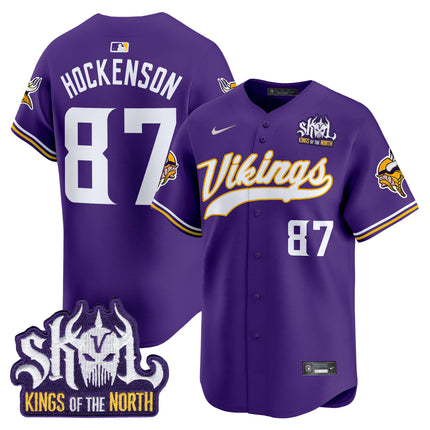 Men's Minnesota Vikings King Of The North Patch Vapor Premier Limited Jersey - All Stitched