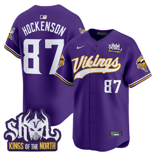 Men's Minnesota Vikings King Of The North Patch Vapor Premier Limited Jersey - All Stitched