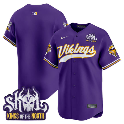 Men's Minnesota Vikings King Of The North Patch Vapor Premier Limited Jersey - All Stitched