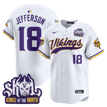 Men's Minnesota Vikings King Of The North Patch Vapor Premier Limited Jersey - All Stitched