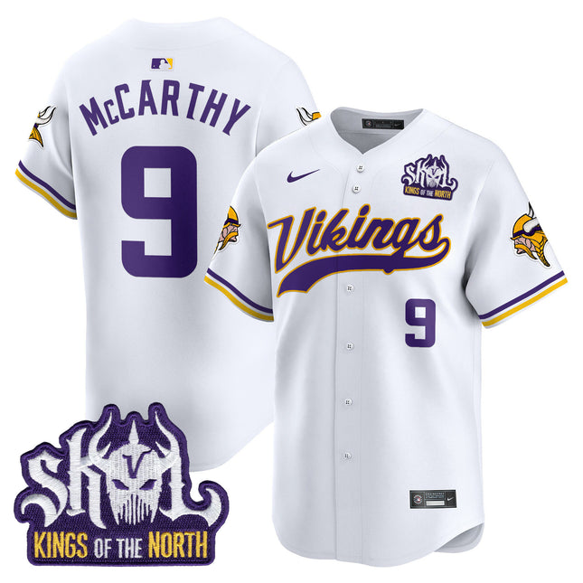 Men's Minnesota Vikings King Of The North Patch Vapor Premier Limited Jersey - All Stitched