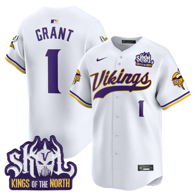 Men's Minnesota Vikings King Of The North Patch Vapor Premier Limited Jersey - All Stitched